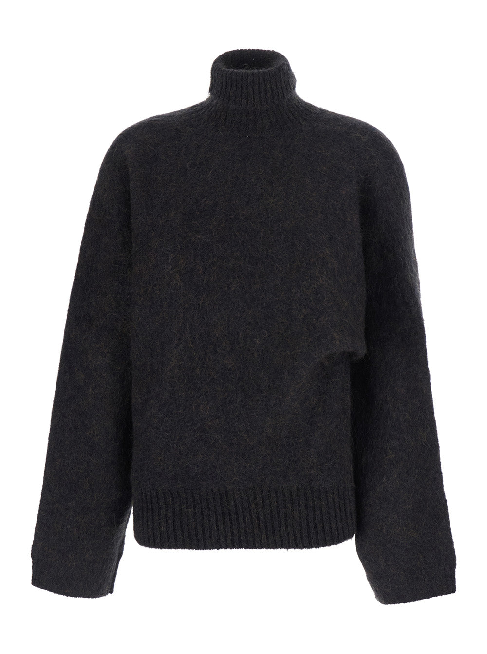 Ganni Women Brushed Mohair Batwing Turtleneck Multicolor GANNI