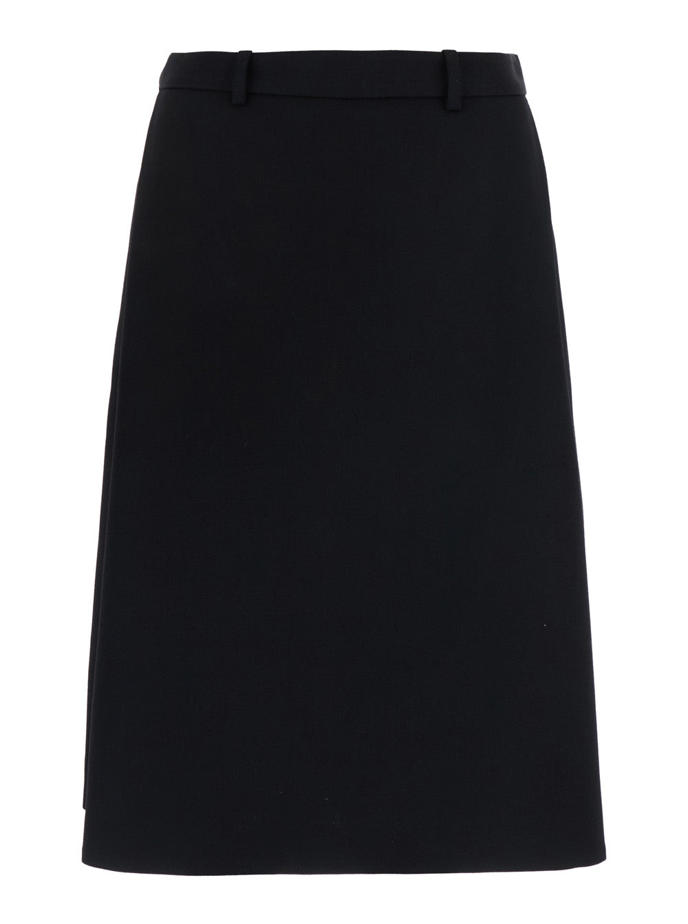 Balenciaga Women Folded Midi Skort In Starcy Wool Twill BALENCIAGA