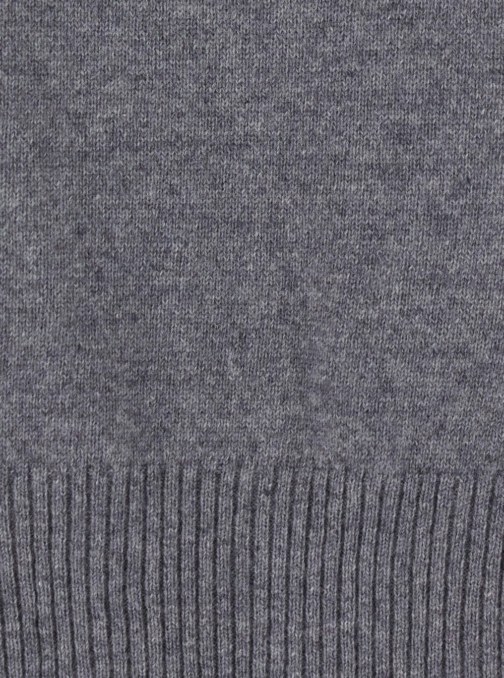 Leplain Women Grey Cropped Crewneck Sweater With Ribbed Edges In Cashmere For Women LEPLAIN