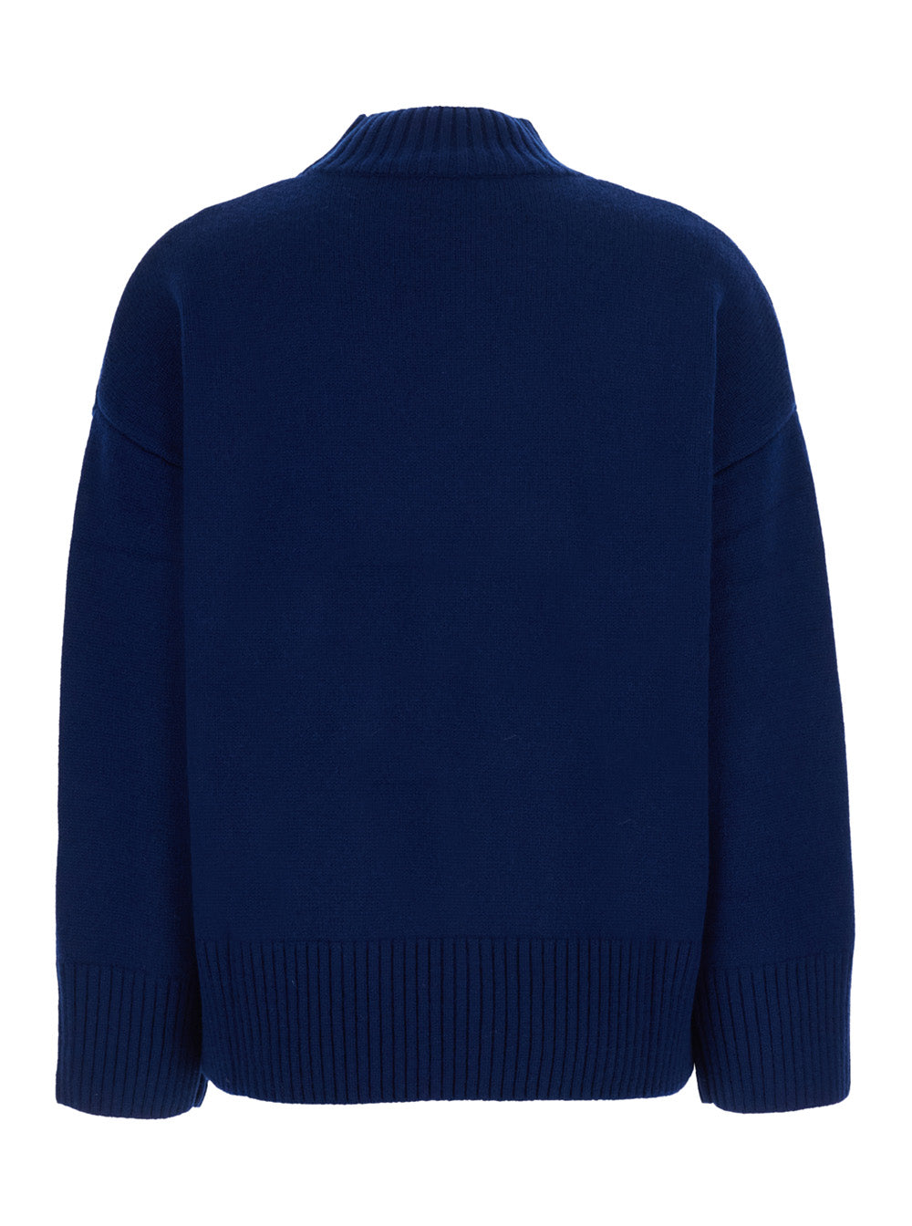 Leplain Women Blue Sweater With Mock Neck And Dropped Shoulders In Cashmere For Women LEPLAIN