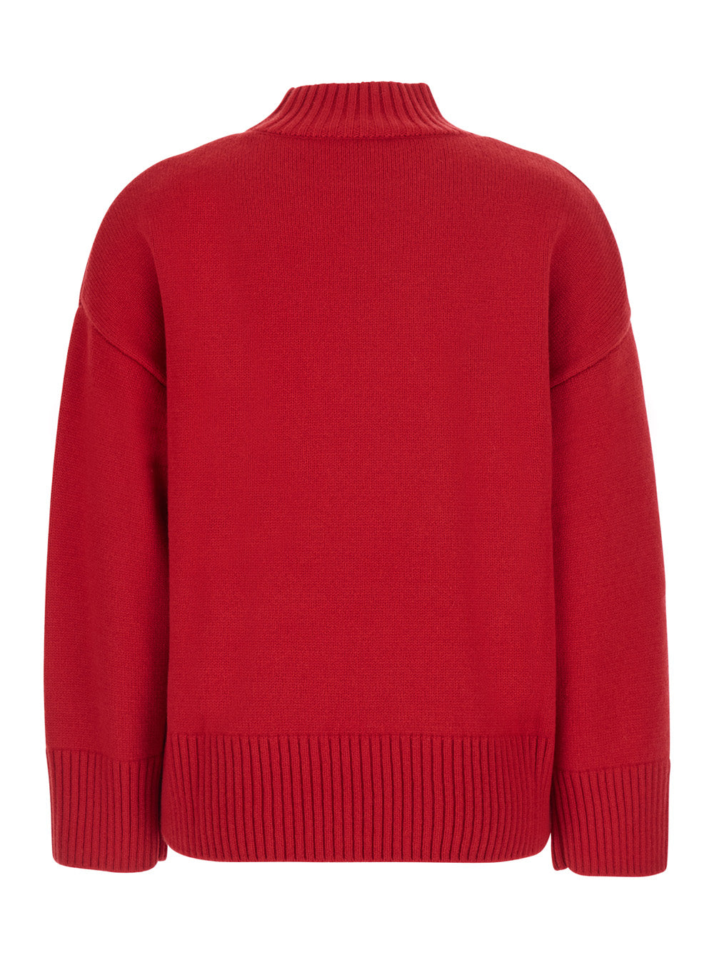 Leplain Women Red Turtleneck Sweater With Dropped Shoulders In Cashmere For Women LEPLAIN