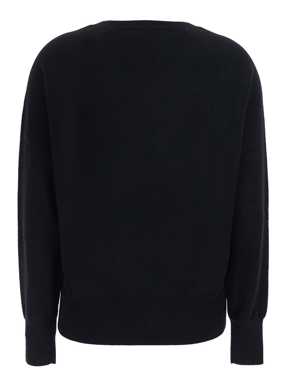 Leplain Women Black Sweater With V Neck In Cashmere For Women LEPLAIN