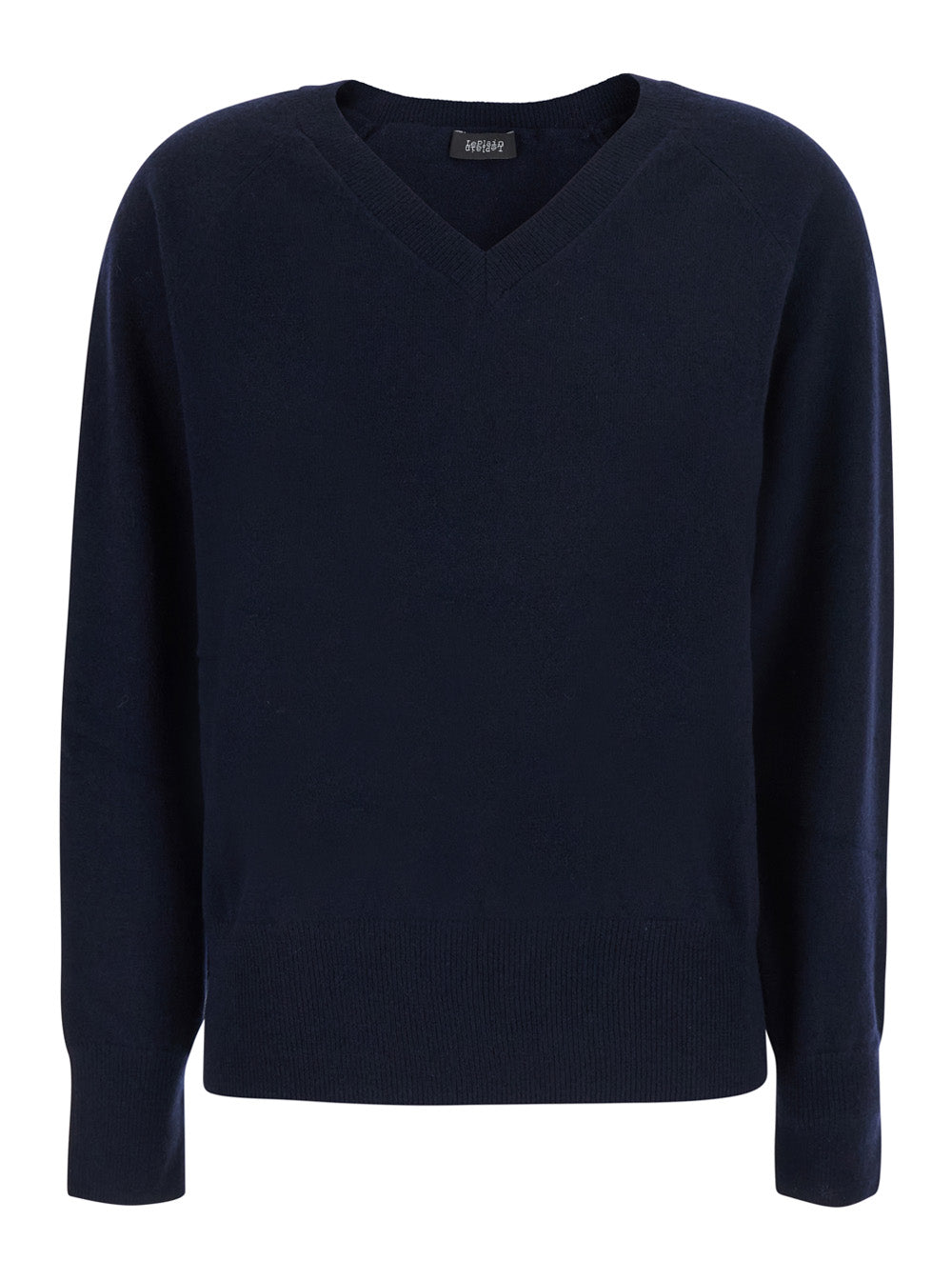 Leplain Women Blue Sweater With V Neck In Cashmere For Women LEPLAIN