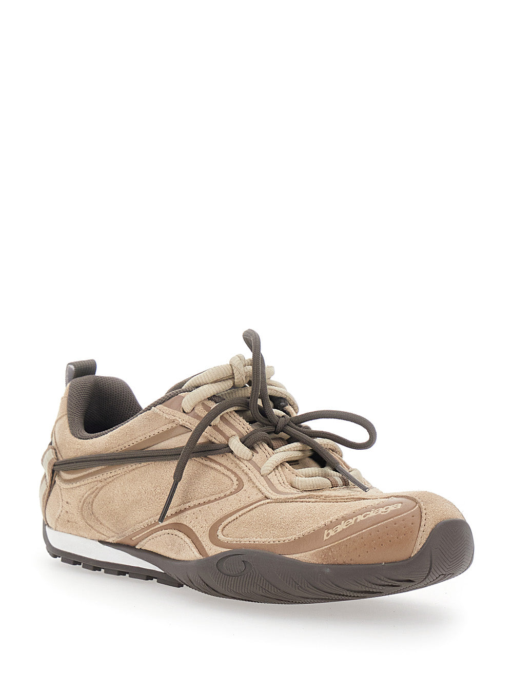 Balenciaga Women 'Radar' Beige Low Top Sneakers With Logo Patch On The Tongue In Leather Women BALENCIAGA