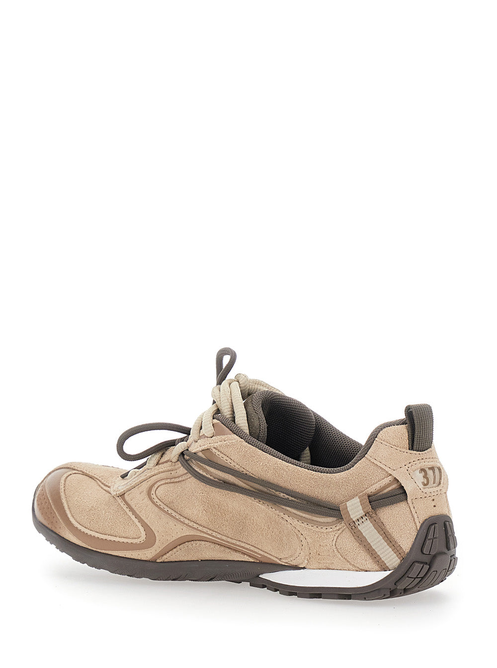 Balenciaga Women 'Radar' Beige Low Top Sneakers With Logo Patch On The Tongue In Leather Women BALENCIAGA
