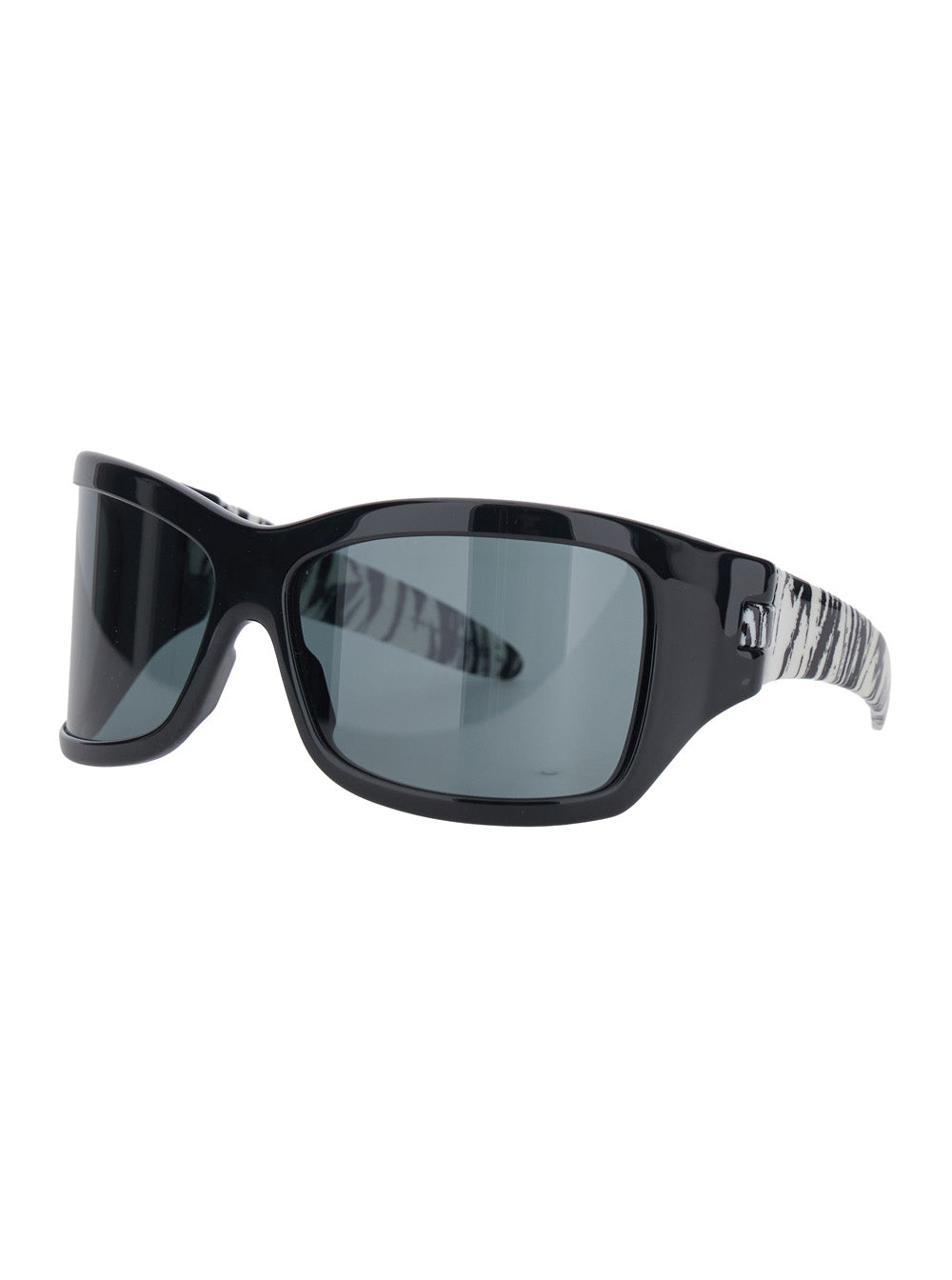 Bottega Veneta Women Black Sunglasses With Zebra Print In Plastic Women BOTTEGA VENETA