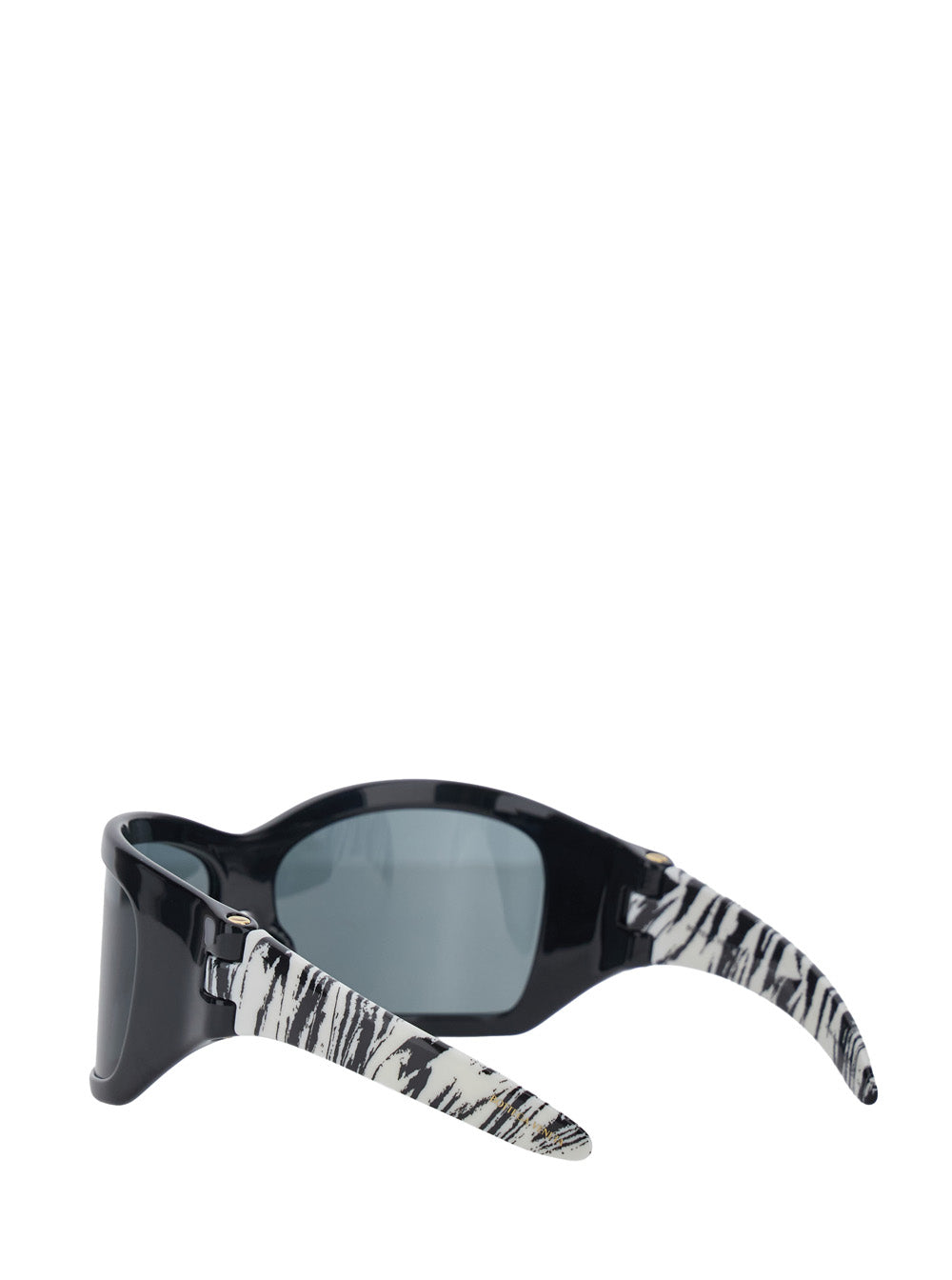 Bottega Veneta Women Black Sunglasses With Zebra Print In Plastic Women BOTTEGA VENETA