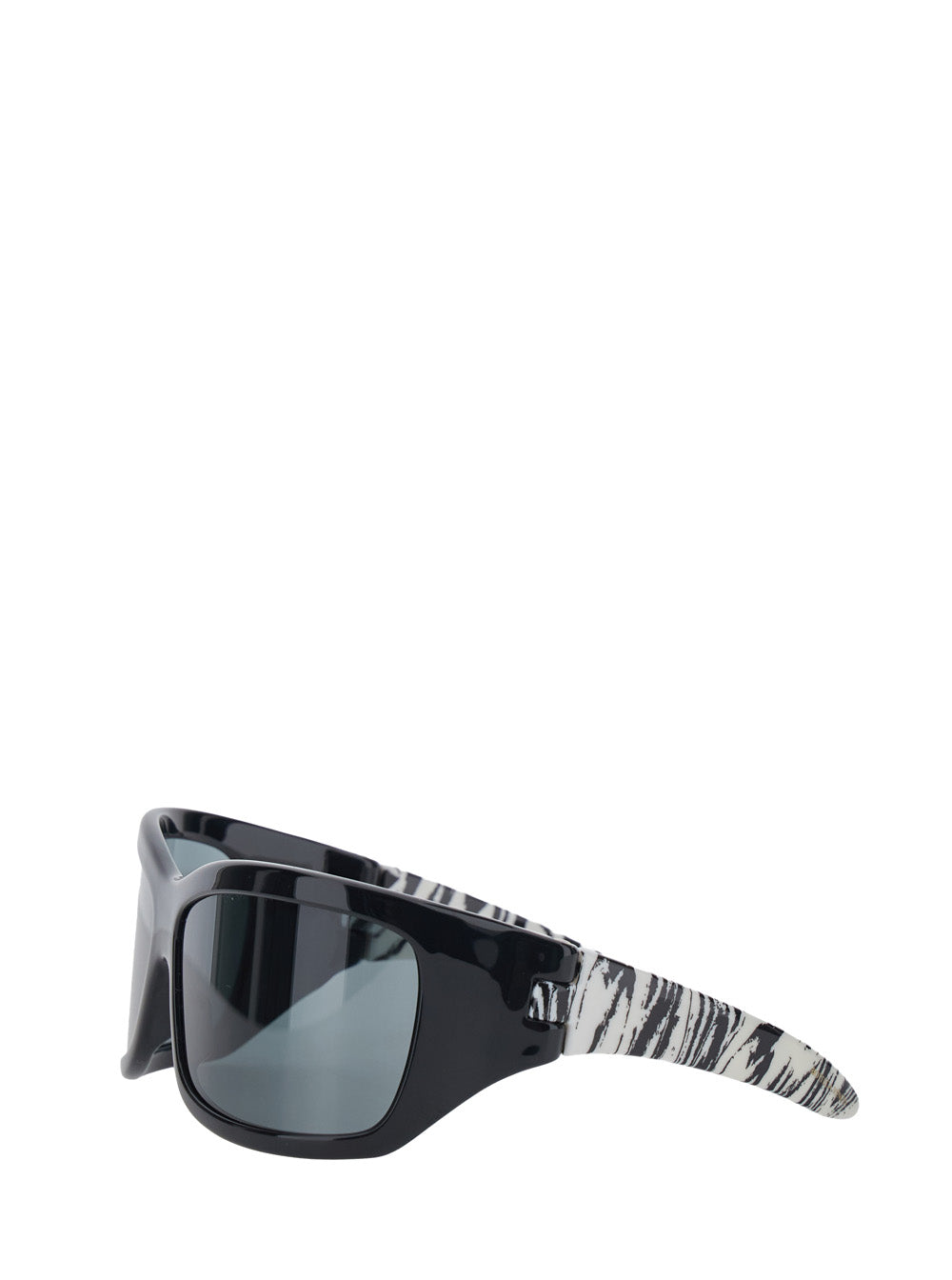 Bottega Veneta Women Black Sunglasses With Zebra Print In Plastic Women BOTTEGA VENETA