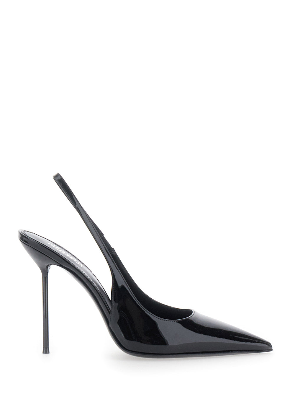 Paris Texas Women 'Lidia' Black Slingback Pumps With High Stiletto Heel And Elasticized Strap In Patent Leather For Women PARIS TEXAS