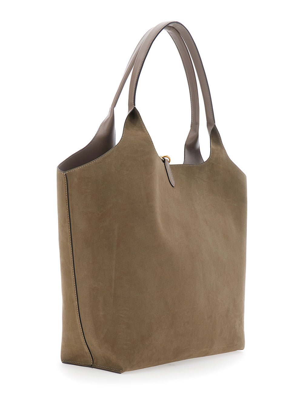 Stella Mccartney Women Beige Reversible Shoulder Bag With Maxi Logo On The Front In Ecosuede For Women STELLA MCCARTNEY