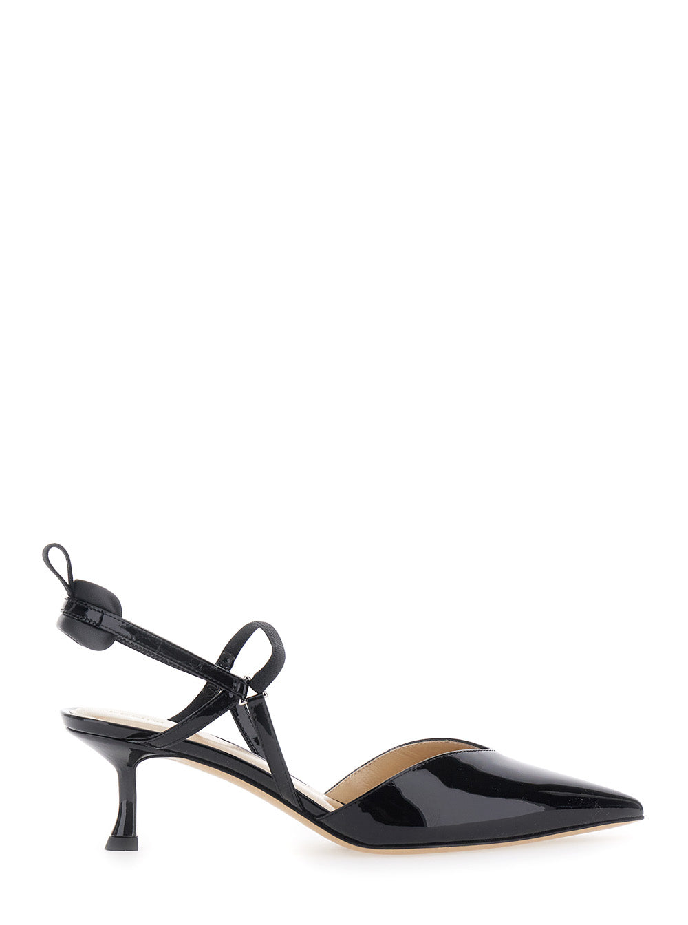 Fendi Women 'Colibrì' Black Décolleté With Low Heel And Pointed Design In Leather For Women FENDI