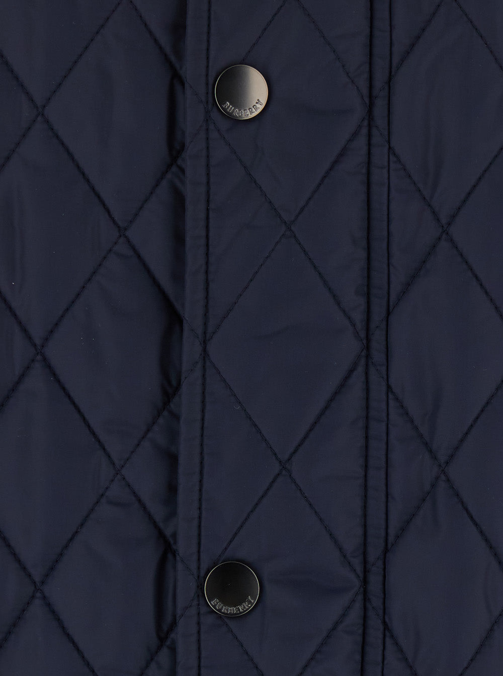 Burberry Men Blue Jacket With A Classic Collar And Two Front Pockets In Tech Fabric For Men BURBERRY