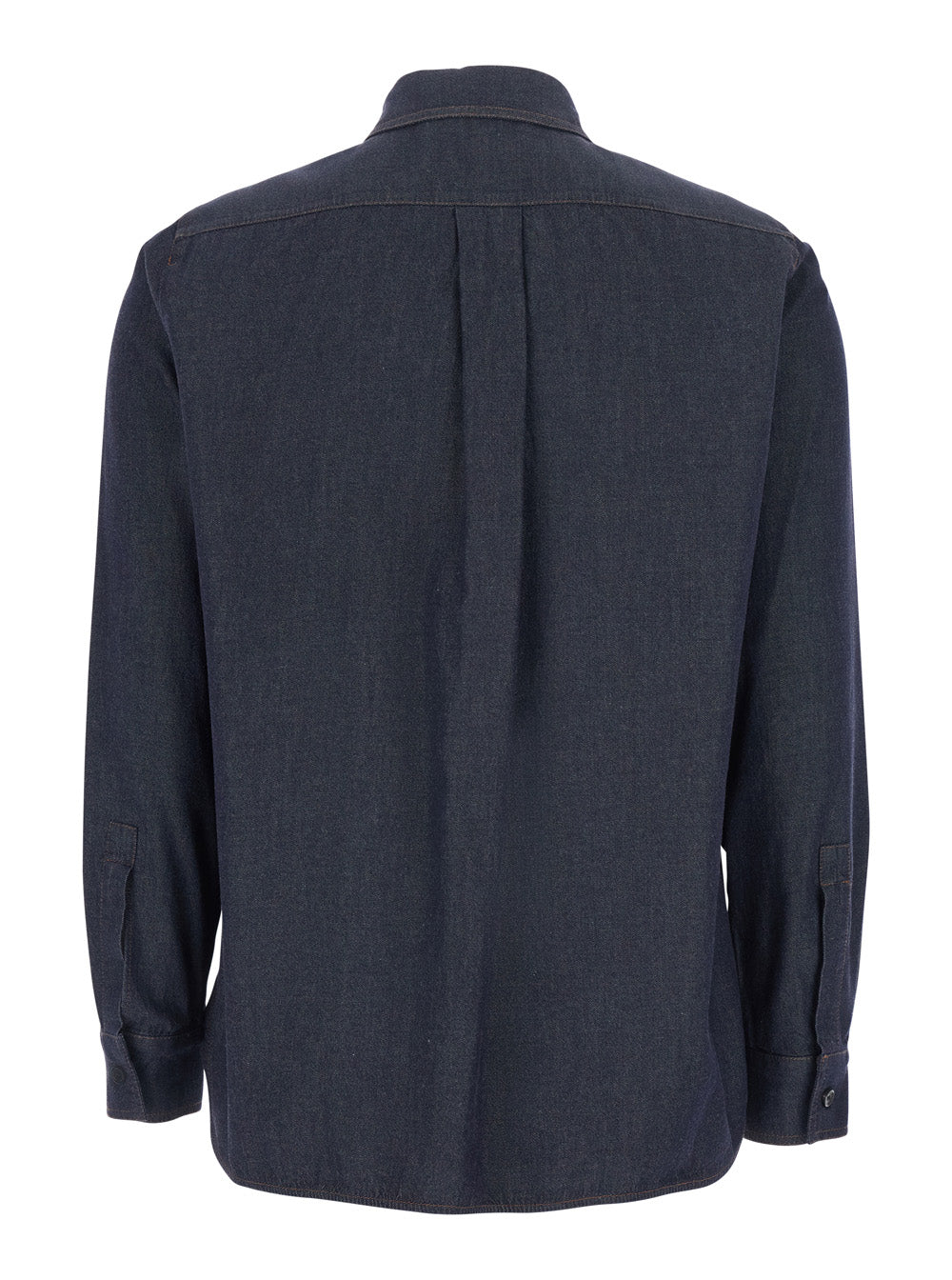 Max Mara Women 'Molo' Blue Shirt With Classic Collar And Logo Embroidery On The Front In Cotton For Women MAX MARA