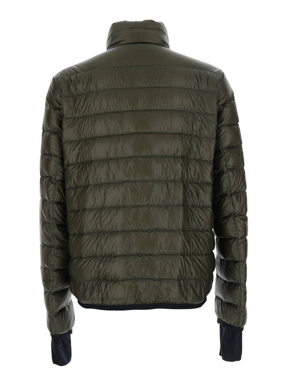 Moncler Grenoble Men 'Hers' Green Down Jacket With High Collar And Logo Patch On The Sleeve In Tech Fabric Man MONCLER GRENOBLE