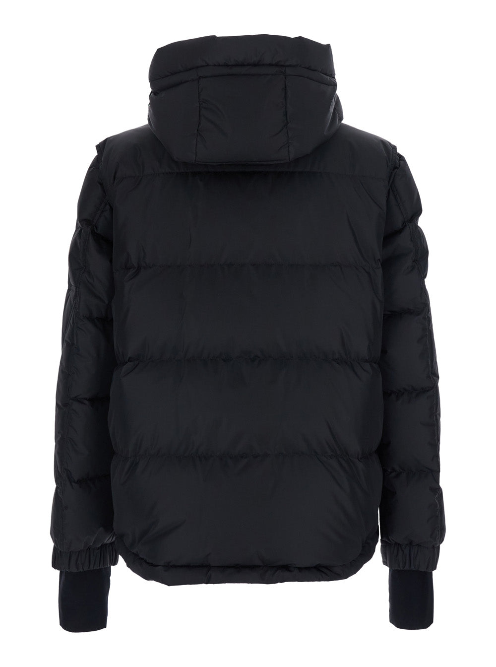Moncler Grenoble Men 'Kasanka' Black Down Jacket With Hood With Drawstring And Logo Patch On The Sleeve In Tech Fabric Men MONCLER GRENOBLE