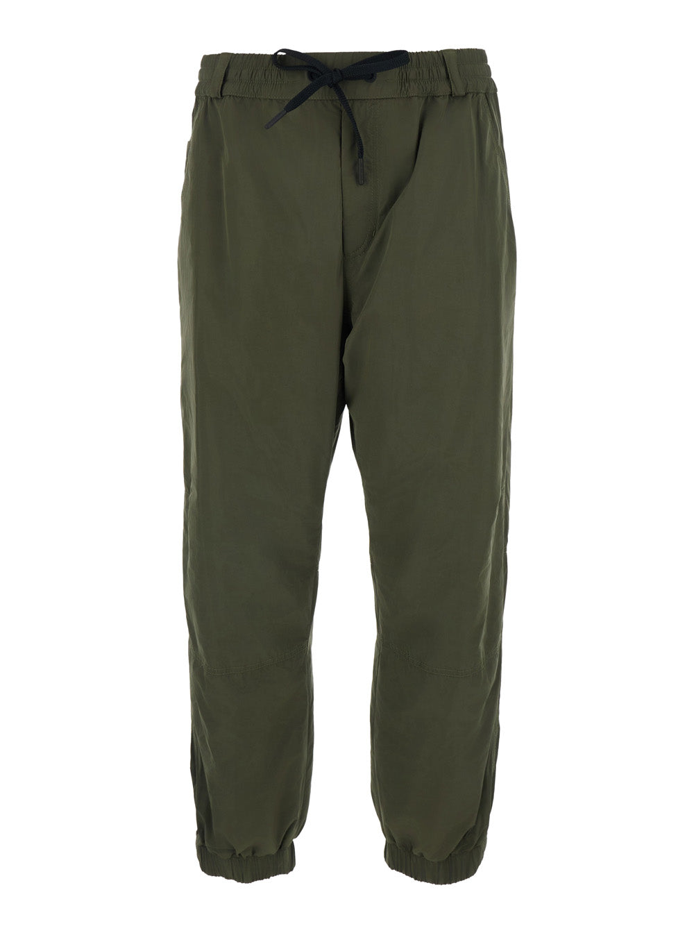 Moncler Grenoble Men Green Jogger Pants With Logo Patch On The Back In Tech Fabric For Men MONCLER GRENOBLE