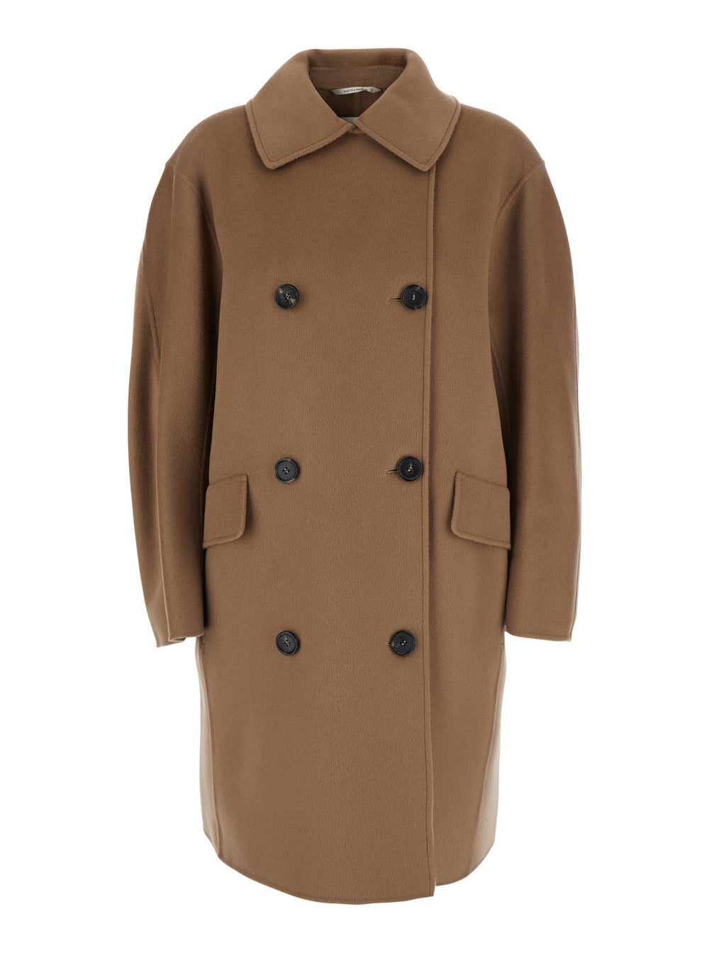 'S Maxmara Women 'Gioia' Beige Coat With Classic Collar And Dropped Shoulders In Wool For Women S MAX MARA