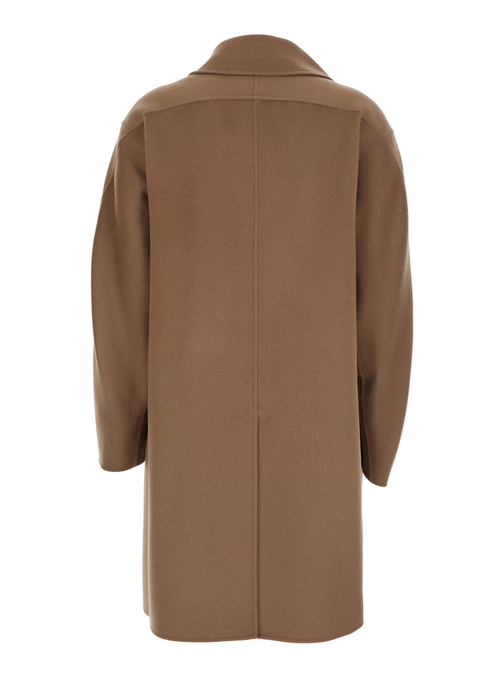 'S Maxmara Women 'Gioia' Beige Coat With Classic Collar And Dropped Shoulders In Wool For Women S MAX MARA
