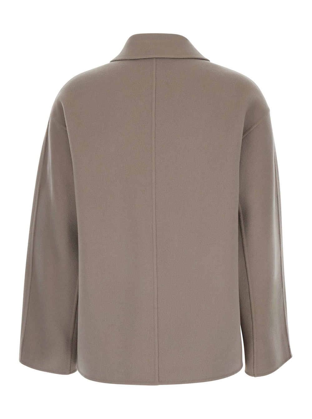 'S Maxmara Women 'Chloe' Brown Jacket With Shirt Collar And Front Fastening In Fabric Women S MAX MARA