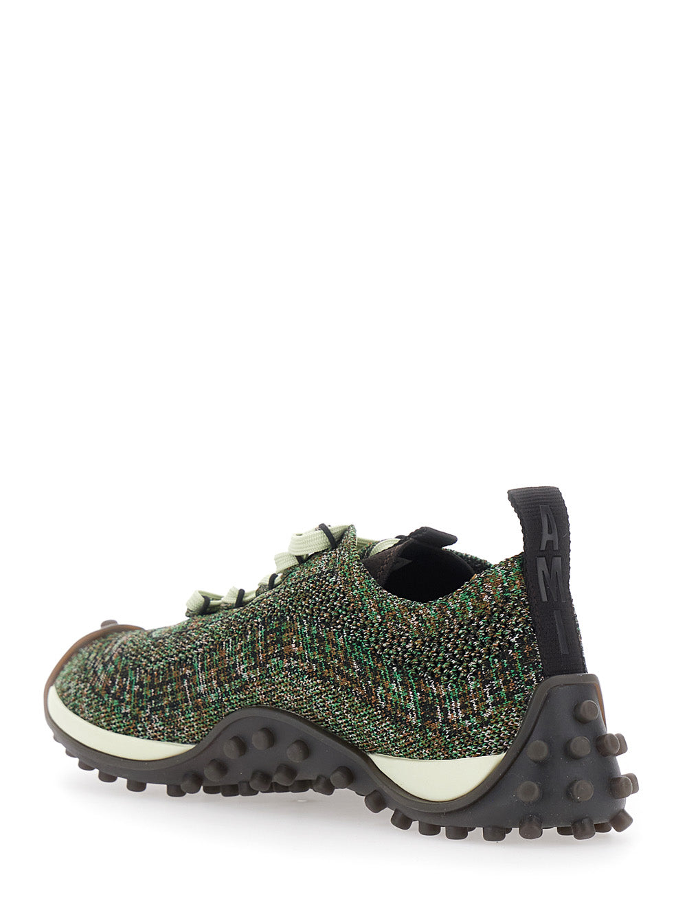 Ami Paris Men 'Mirage' Multicolor Sneakers With Studded Sole In Fabric Men AMI PARIS