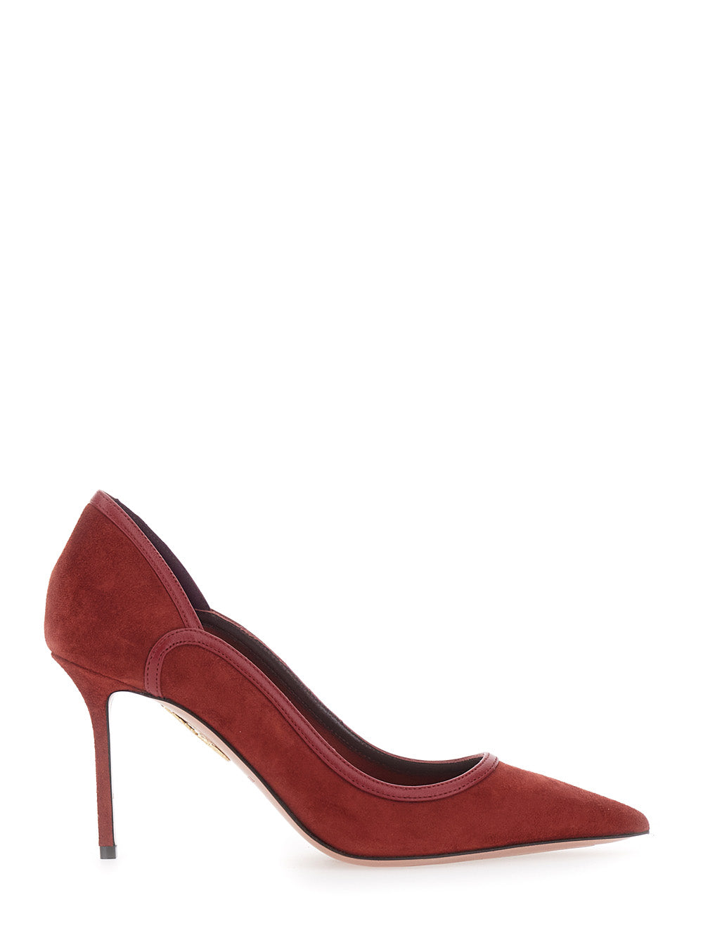 Aquazzura Women Red Pointed-Toe Pumps With Logo On The Insole In Suede Women AQUAZZURA