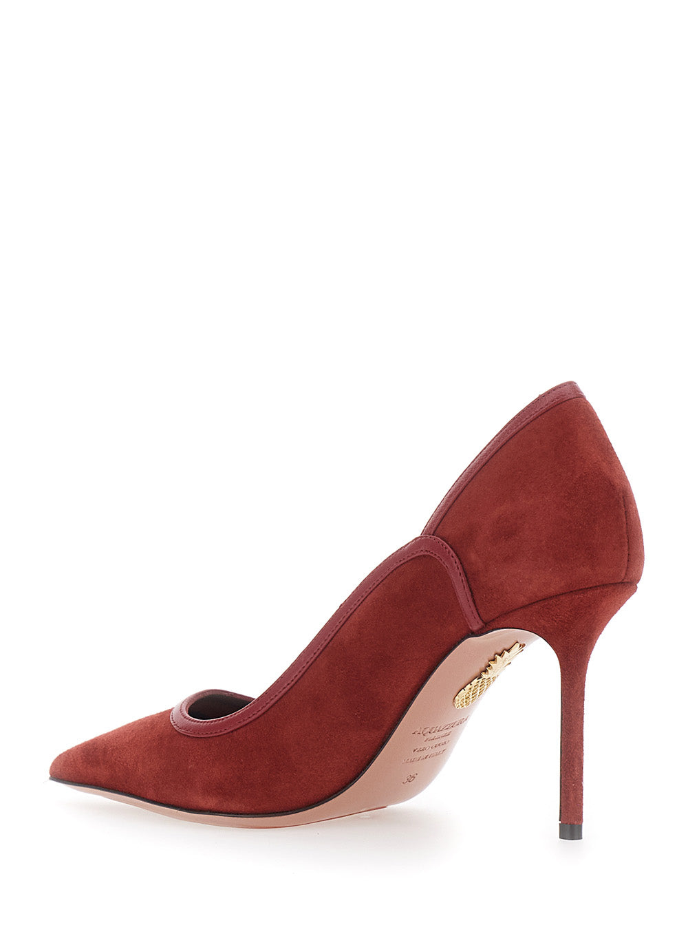 Aquazzura Women Red Pointed-Toe Pumps With Logo On The Insole In Suede Women AQUAZZURA