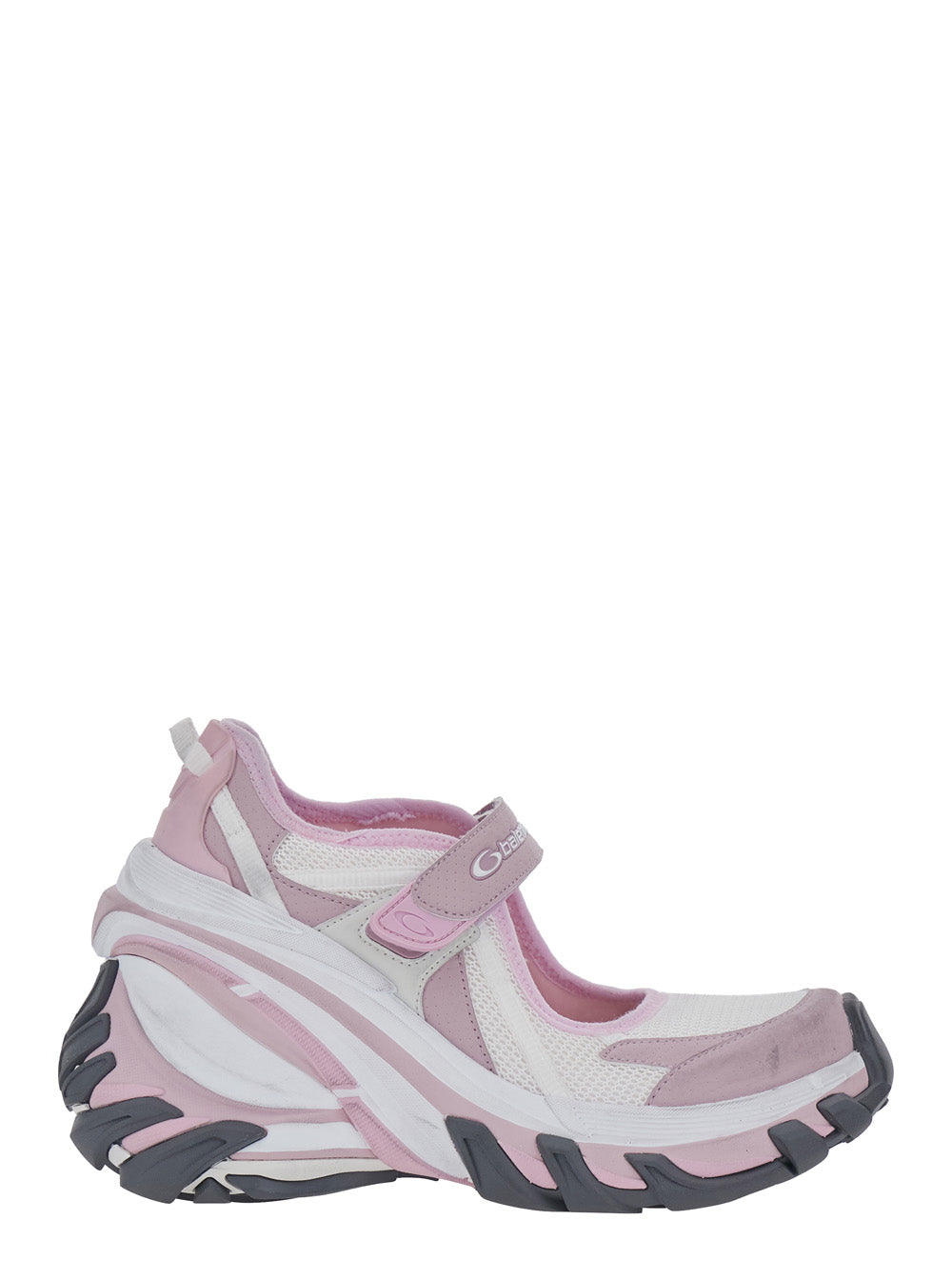 Balenciaga Women 'Mary Jane Hydra' Pink Sneakers With Wedge And Logo Lettering On The Front In Tech Fabric Woman BALENCIAGA