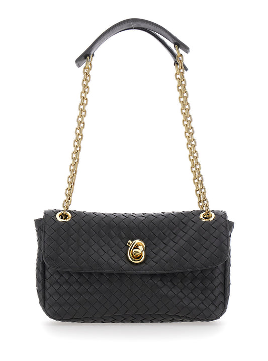 Bottega Veneta Women 'Madison' Brown Crossbody Bag With Sliding Strap And Intrecciato Motif In Leather For Women BOTTEGA VENETA