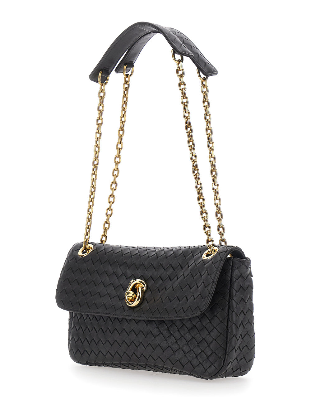 Bottega Veneta Women 'Madison' Brown Crossbody Bag With Sliding Strap And Intrecciato Motif In Leather For Women BOTTEGA VENETA