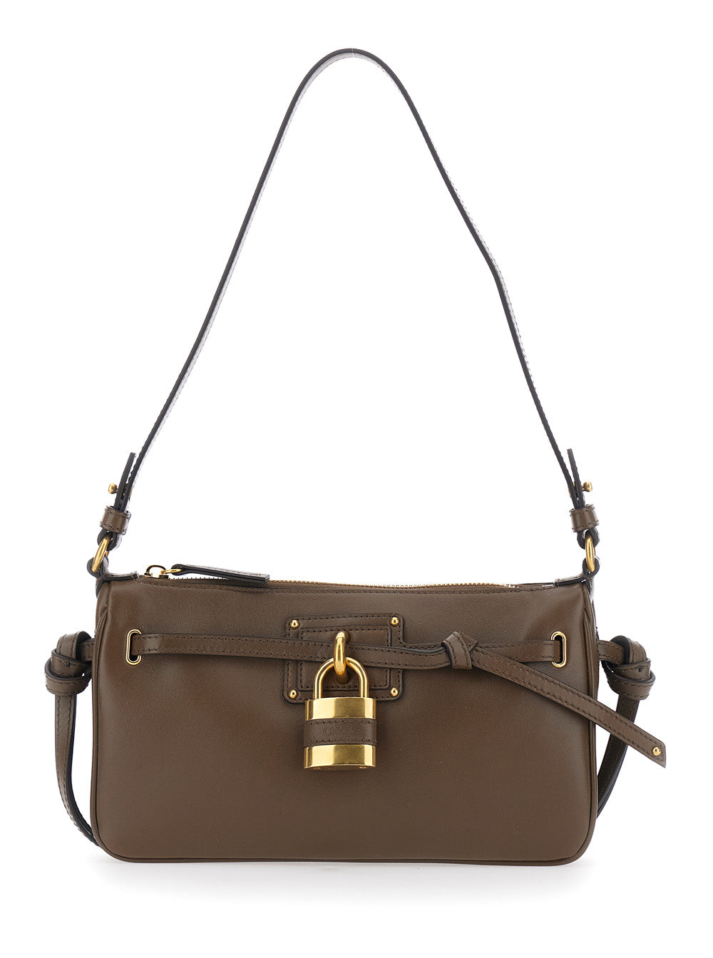 Chloé Women 'Paddington Sling' Brown Crossbody Bag With Padlock On The Front And Adjustable And Removable Strap In Leather For Women CHLOE