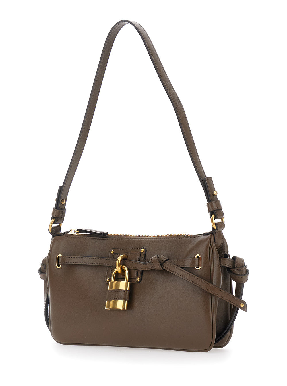 Chloé Women 'Paddington Sling' Brown Crossbody Bag With Padlock On The Front And Adjustable And Removable Strap In Leather For Women CHLOE