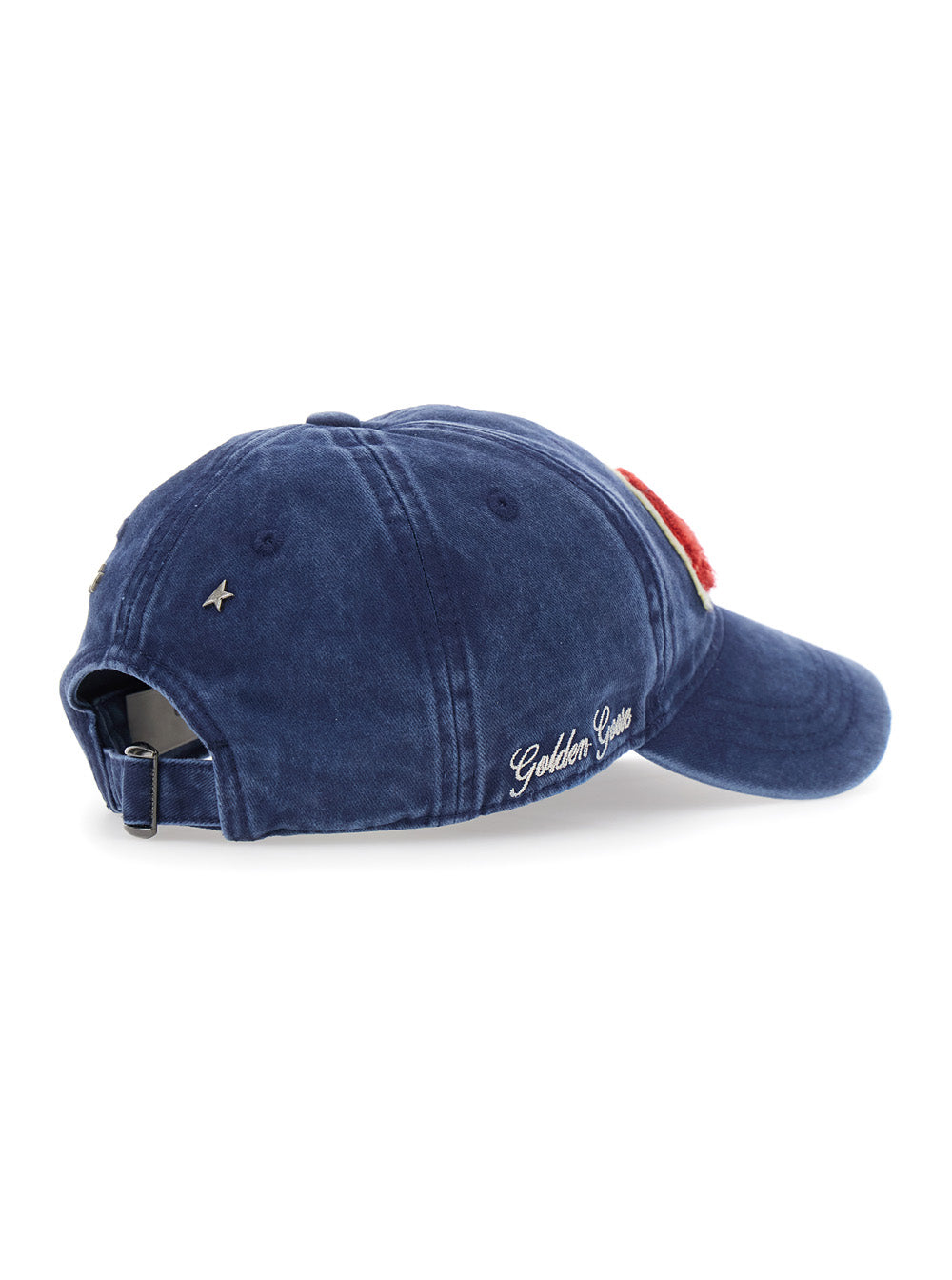 Golden Goose Men Blue Baseball Cap With Logo Patch On The Front In Denim For Men GOLDEN GOOSE