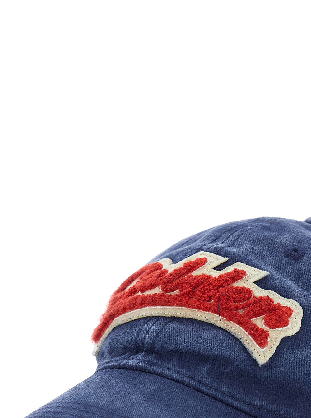 Golden Goose Men Blue Baseball Cap With Logo Patch On The Front In Denim For Men GOLDEN GOOSE
