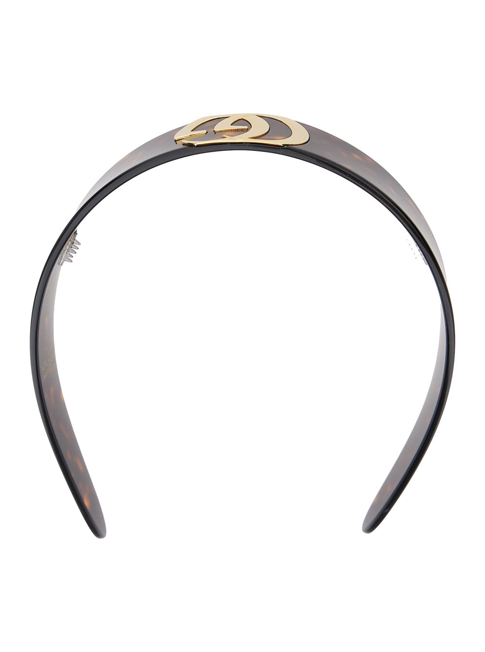 Gucci Women Multicolor Headband With Tortoiseshell Print And Gg Plaque In Plastic Women GUCCI