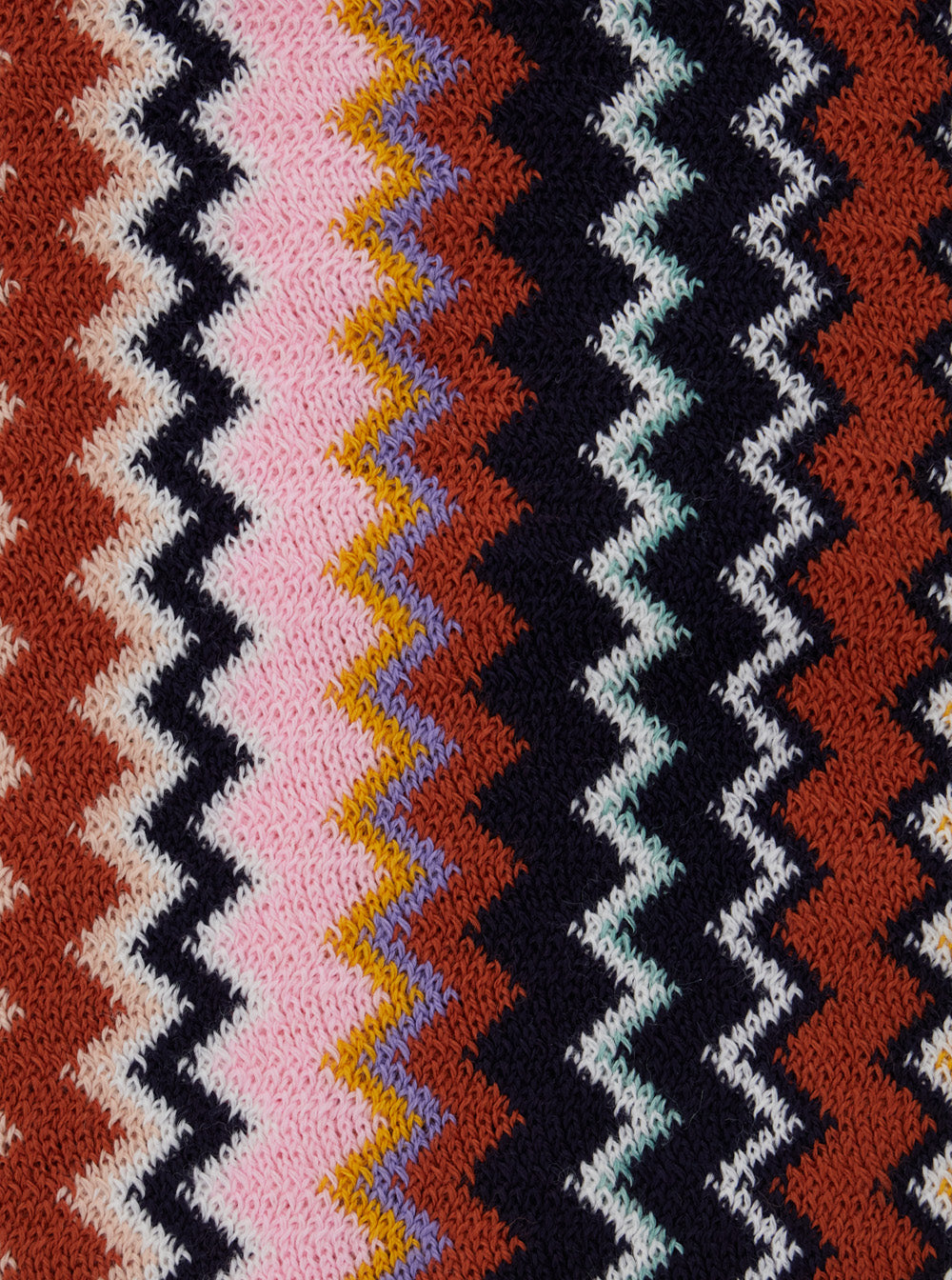 Missoni Women Multicolor Scarf With Fringed Hem And All-Over Zigzag Motif In Wool Blend For Women MISSONI