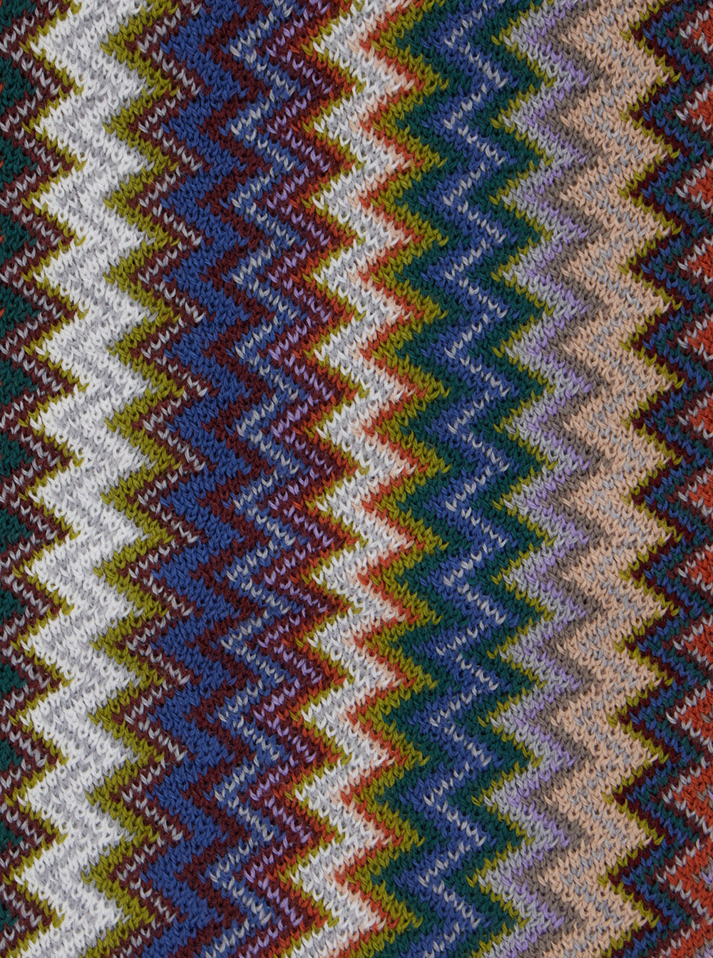 Missoni Men Multicolor Scarf With Fringed Hem And All-Over Zigzag Motif In Wool Blend For Men MISSONI
