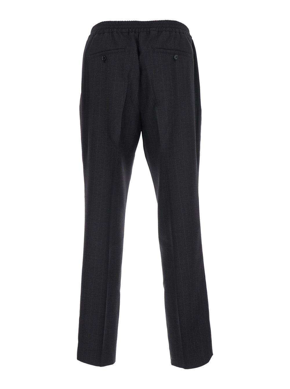 Ami Paris Men Grey Pants With Elasticated Waist And All-Over Striped Motif In Cotton For Men AMI PARIS