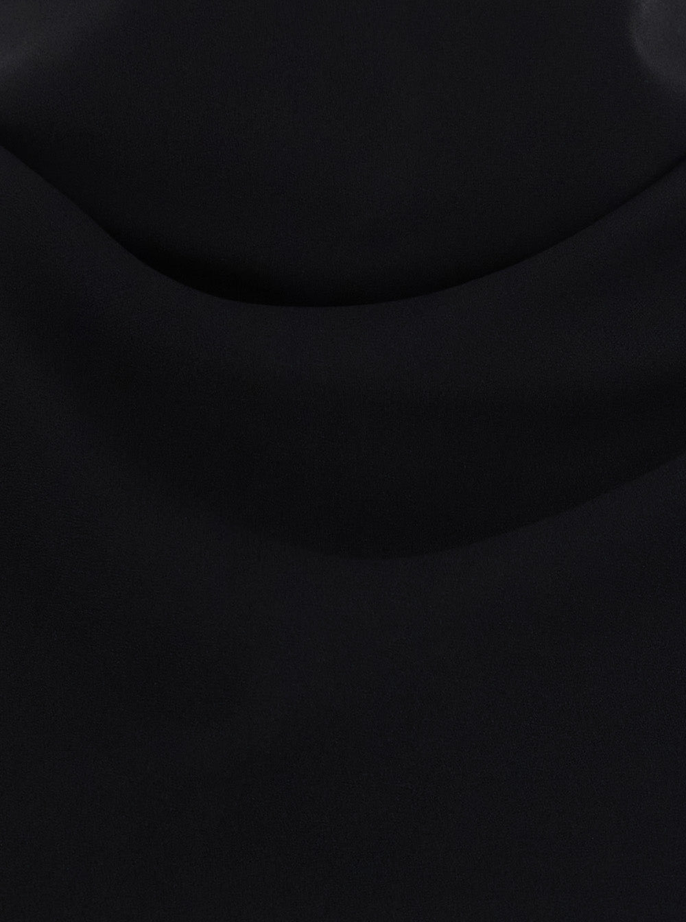 Leplain Women Black High-Neck Top With Slit Sleeves In Fabric For Women LEPLAIN