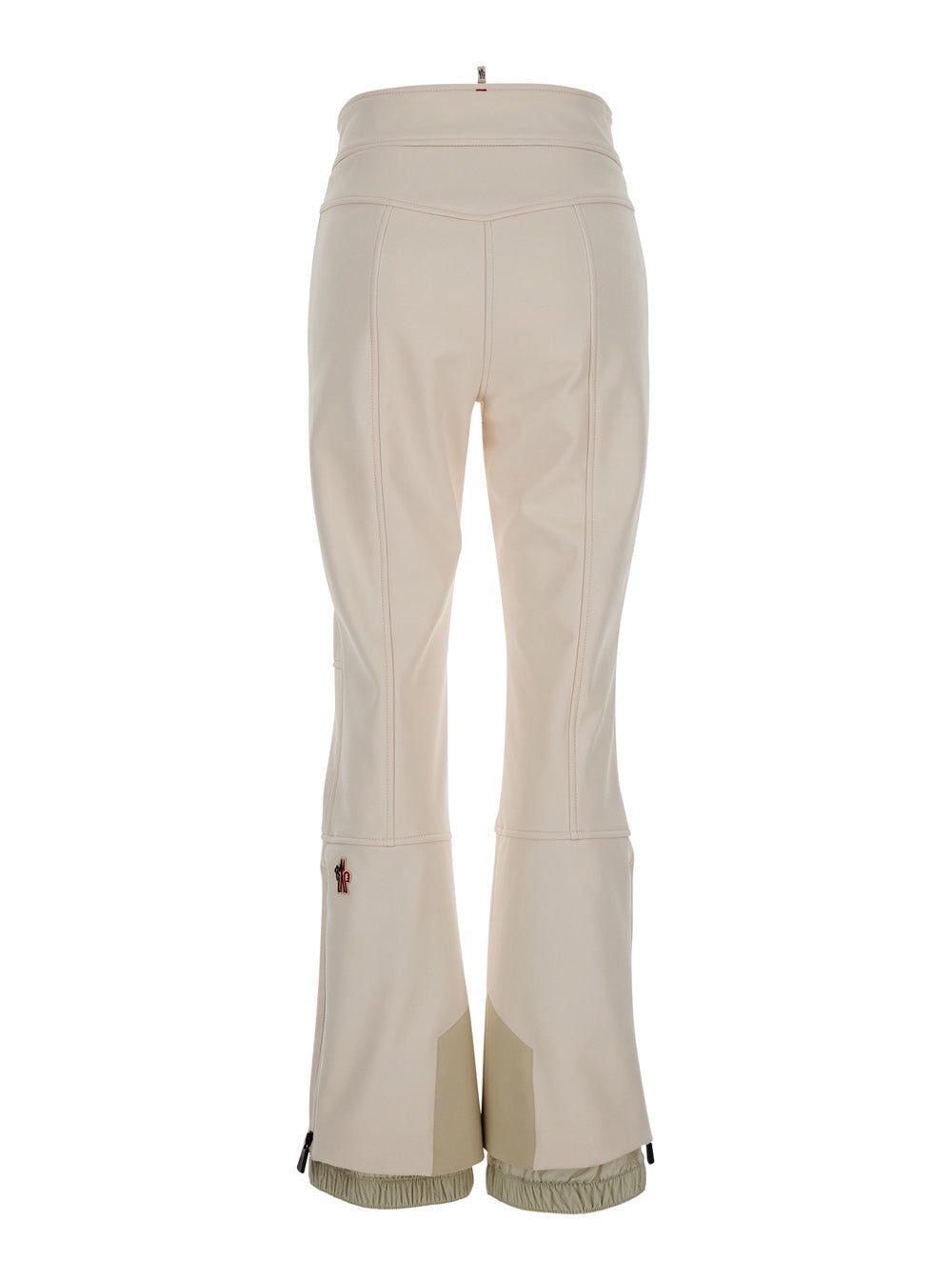 Moncler Grenoble Women White Ski Pants With Flared Leg And Front Zip Pockets In Tech Fabric For Women MONCLER GRENOBLE