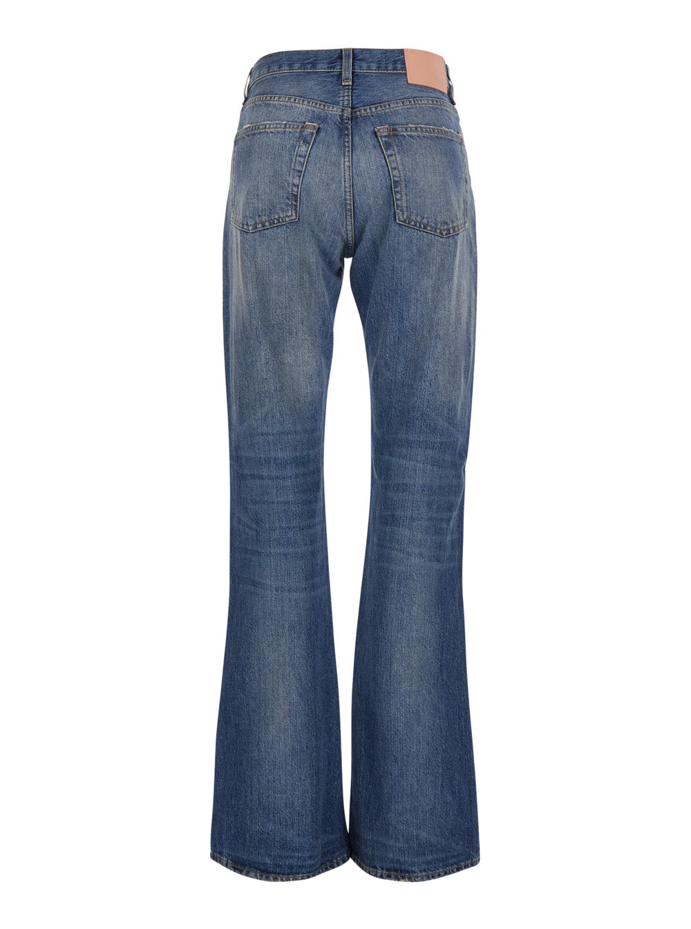 Acne Studios Women Blue Jeans With Flared Leg And Logo Patch On The Back In Denim For Women ACNE STUDIOS