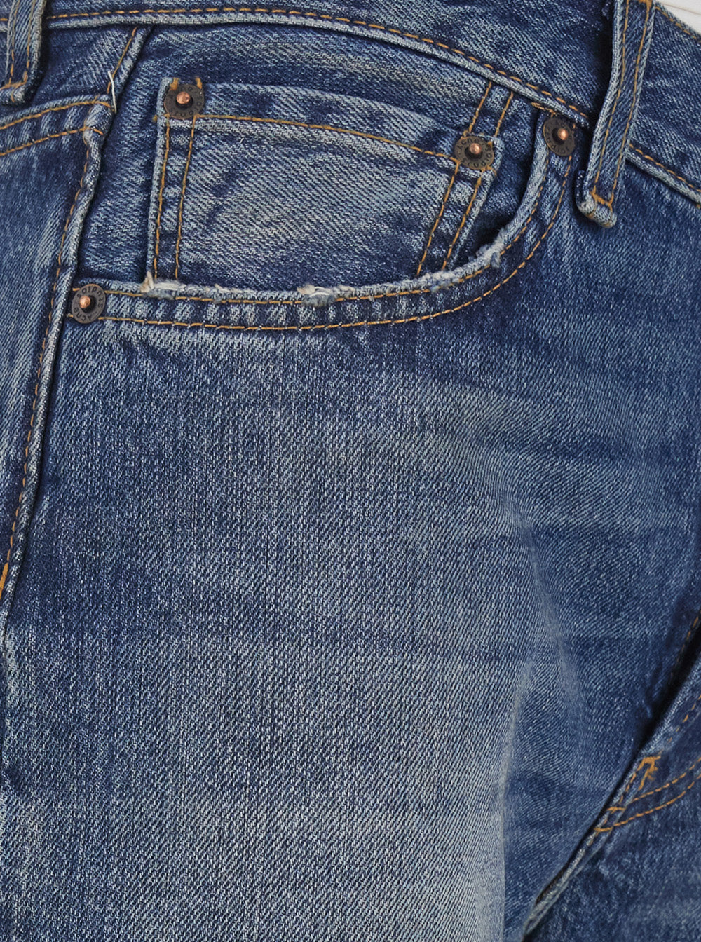 Acne Studios Women Blue Jeans With Flared Leg And Logo Patch On The Back In Denim For Women ACNE STUDIOS