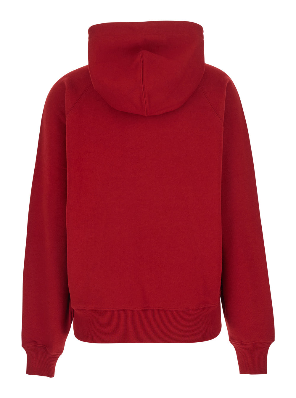Ami Paris Men Red Hoodie With Drawstring Hood And Maxi Logo Lettering On The Front In Cotton For Men AMI PARIS