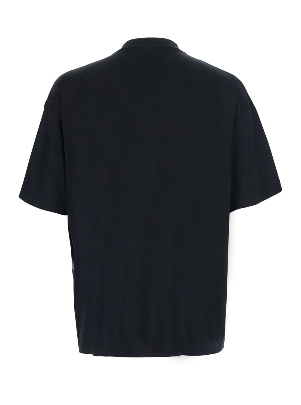 Gucci Men Black T-Shirt With Round Neck And Front Logo In Cotton Men GUCCI