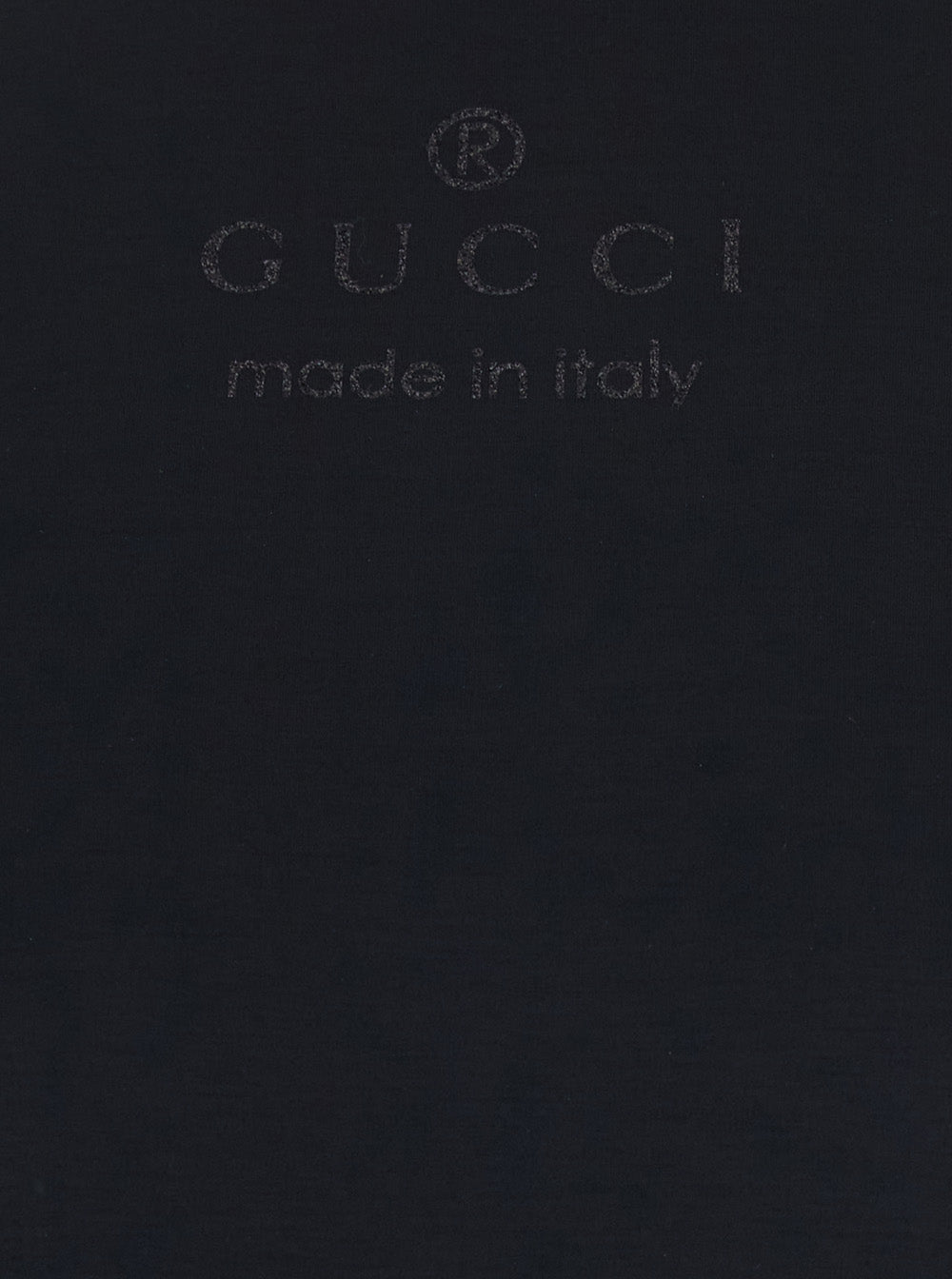 Gucci Men Black T-Shirt With Round Neck And Front Logo In Cotton Men GUCCI
