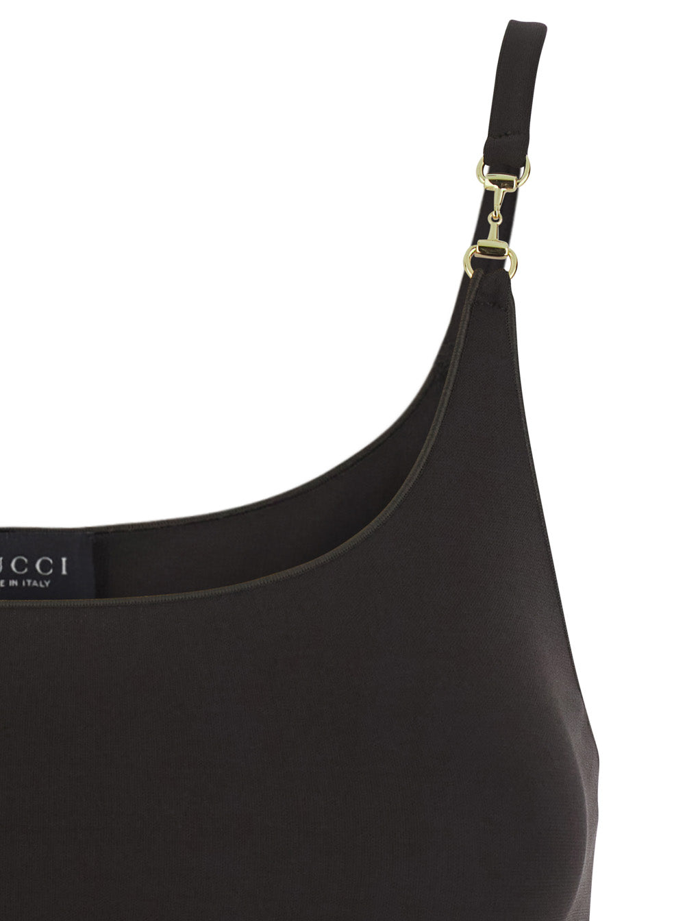 Gucci Women Brown Dress With Horsebit Detail In Viscose For Women GUCCI