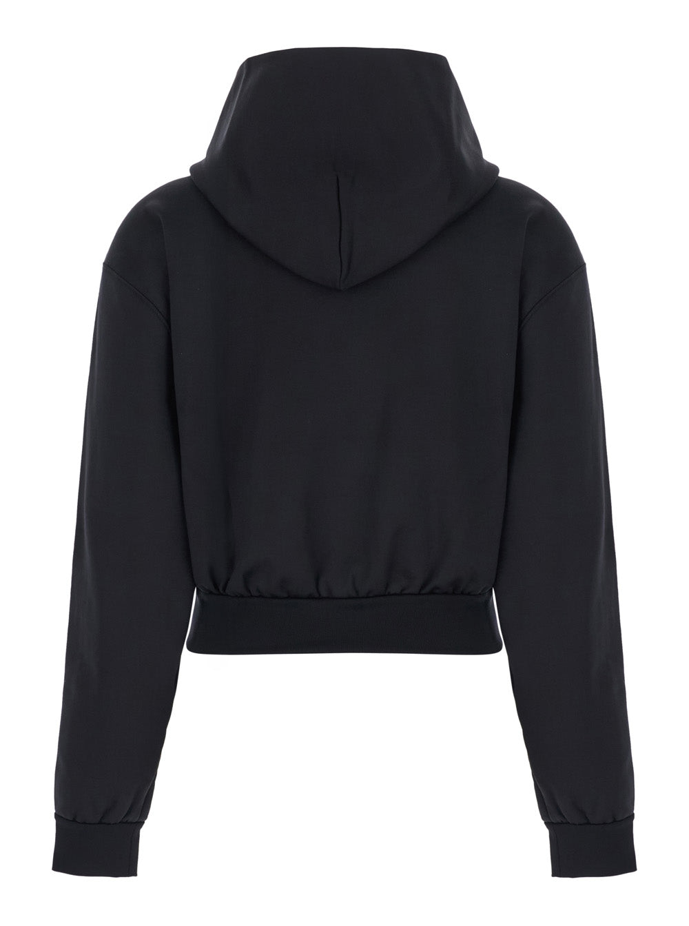 Gucci Women Black Sweatshirt With Front Logo And Web Stripe On The Sleeves In Cotton Blend Women GUCCI
