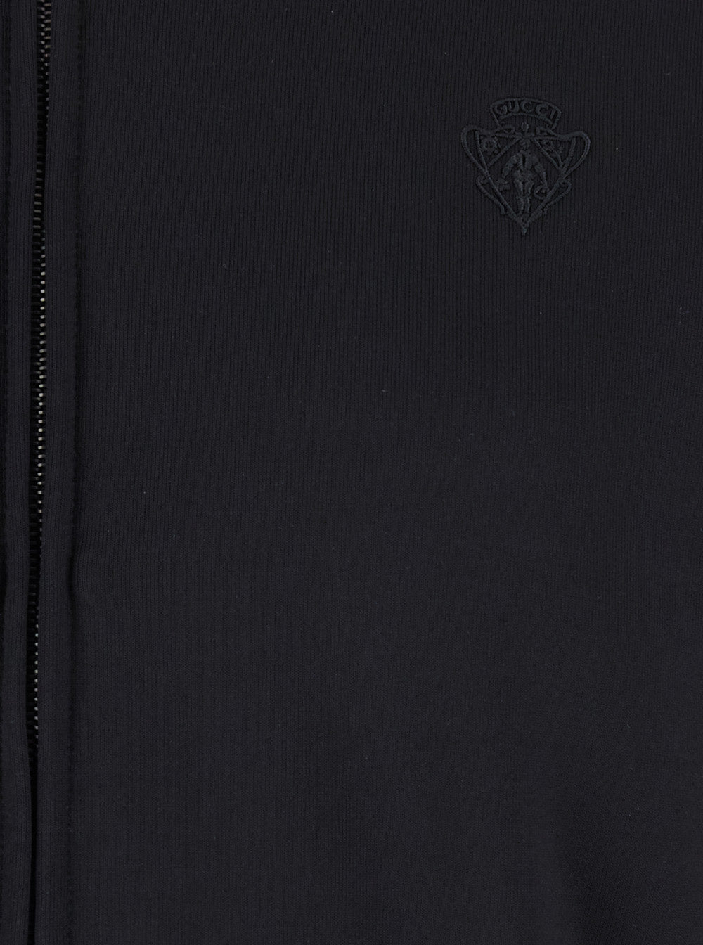 Gucci Women Black Sweatshirt With Front Logo And Web Stripe On The Sleeves In Cotton Blend Women GUCCI