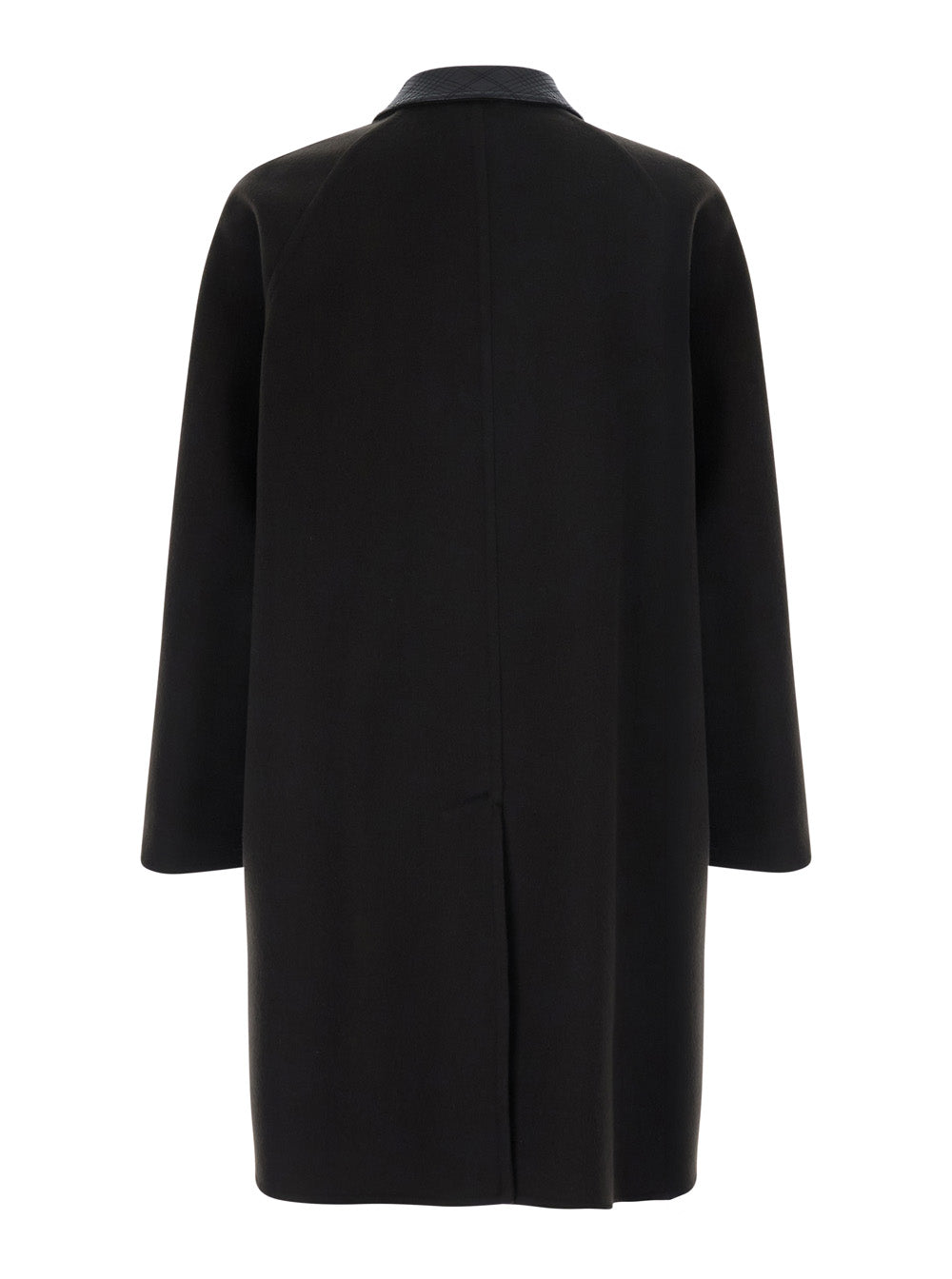Burberry Men Brown Coat With Check Motif Collar In Wool And Cashmere For Men