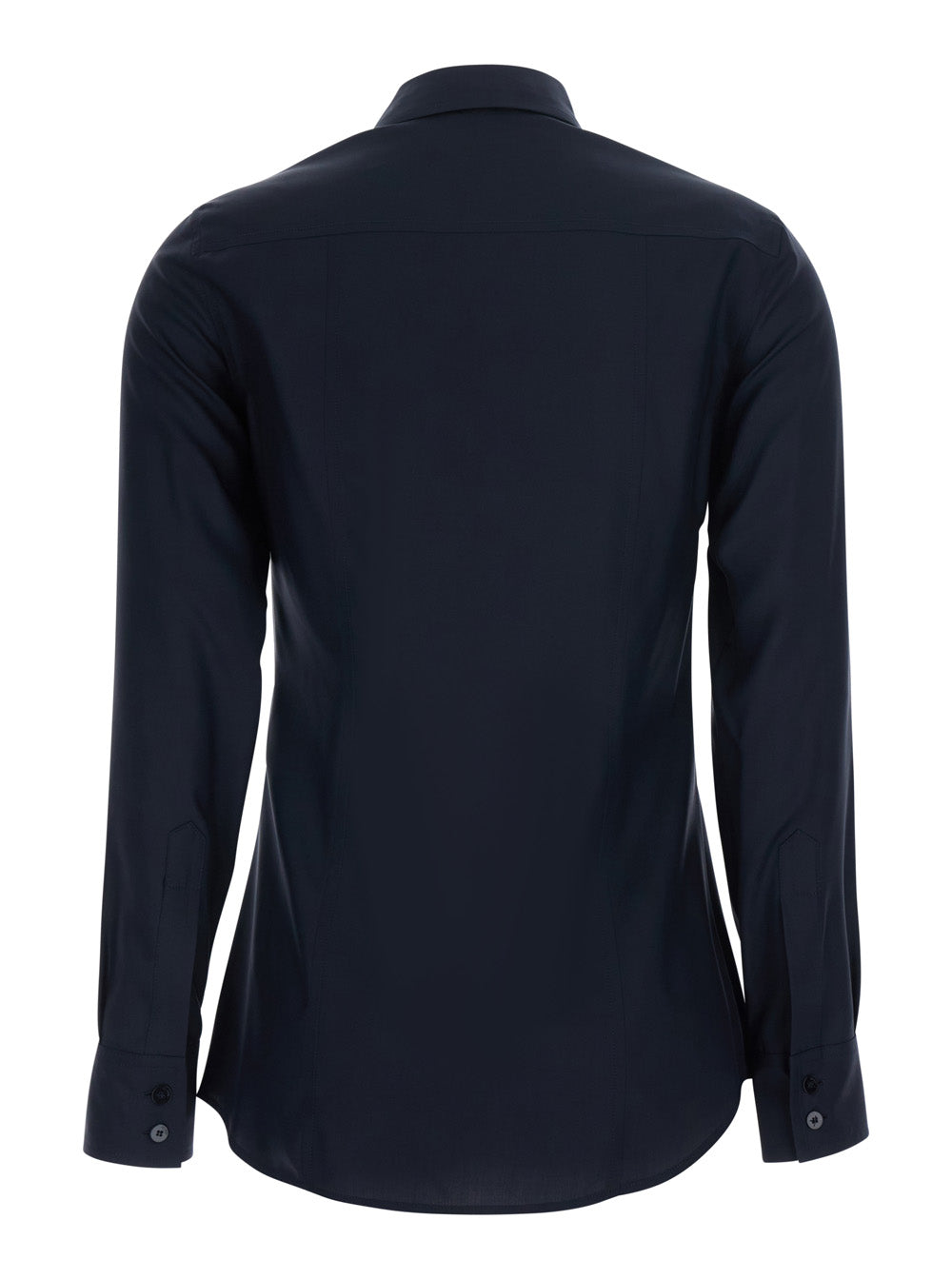 Gucci Women Blue Shirt With Pointed Collar In Silk For Women GUCCI