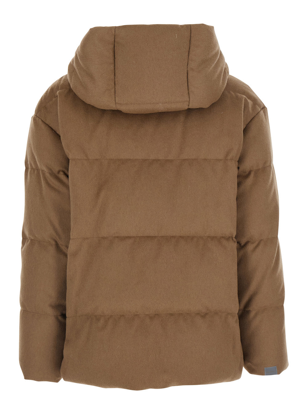 Max Mara Women 'Dama' Beige Reversible Down Jacket With Hood And Welt Pockets On The Front In Tech Fabric For Women MAX MARA